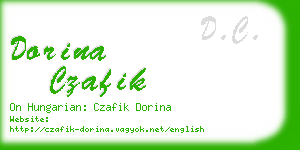 dorina czafik business card